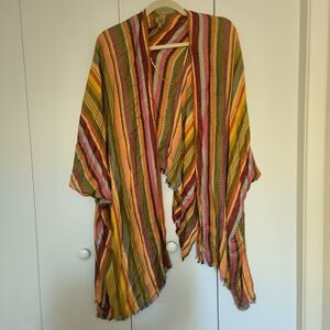 Multicolor Striped Kimono Cardigan